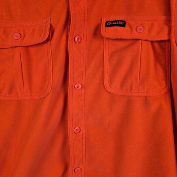 Gamehide Hunting Outdoor Shirt Men's M Orange Soft Fabric Button Down - Picture 7 of 16